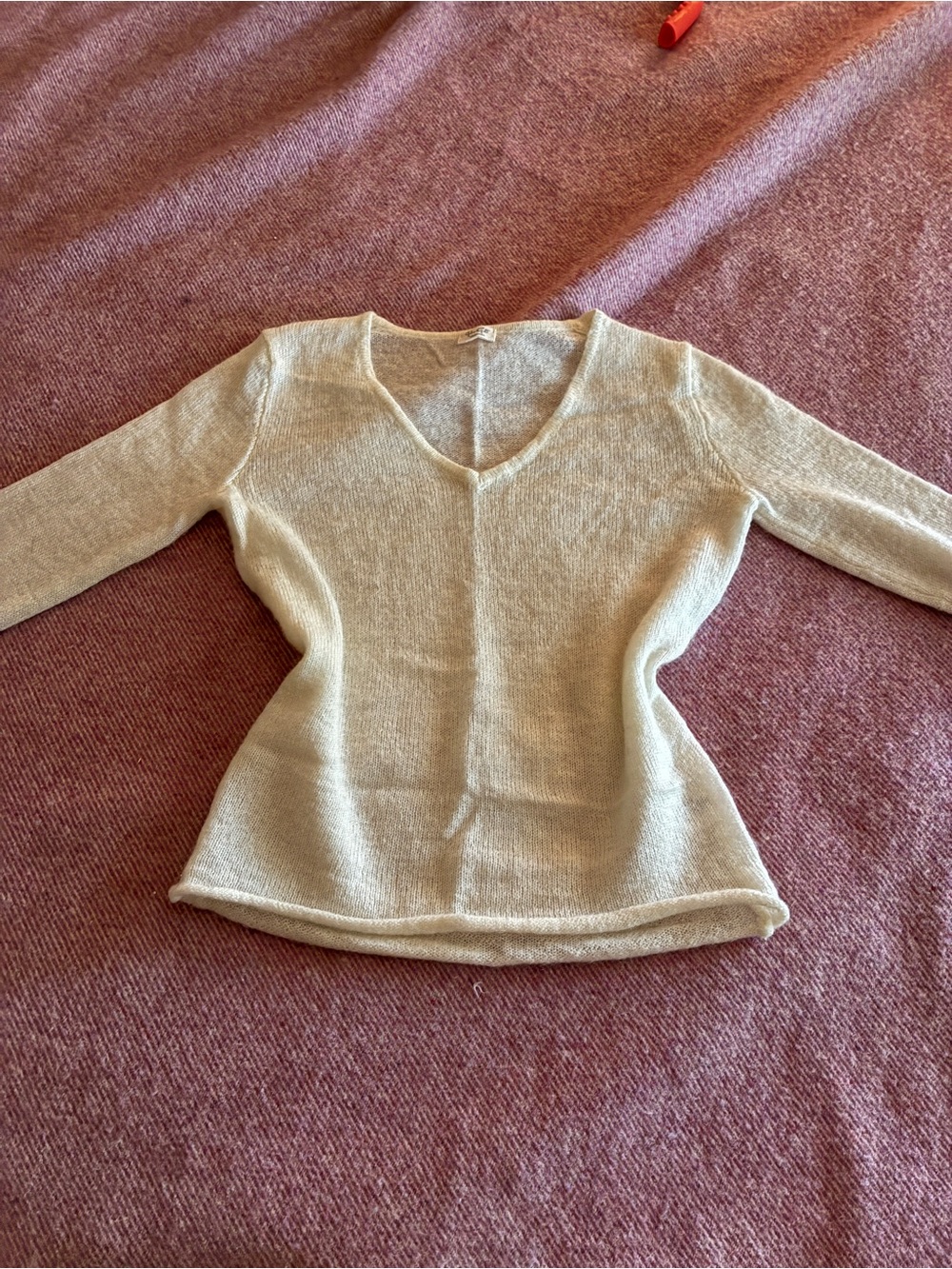 Brandy melville cream colored long sleeve sweater top